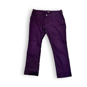 Women’s 18 Riders by Lee Eggplant Purple Straight Leg Embellished Pocket Jeans